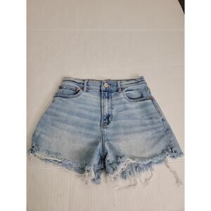 AMERICAN EAGLE 90's Boyfriend Shorts Womens Sz 0 Highest Rise Distressed Fray